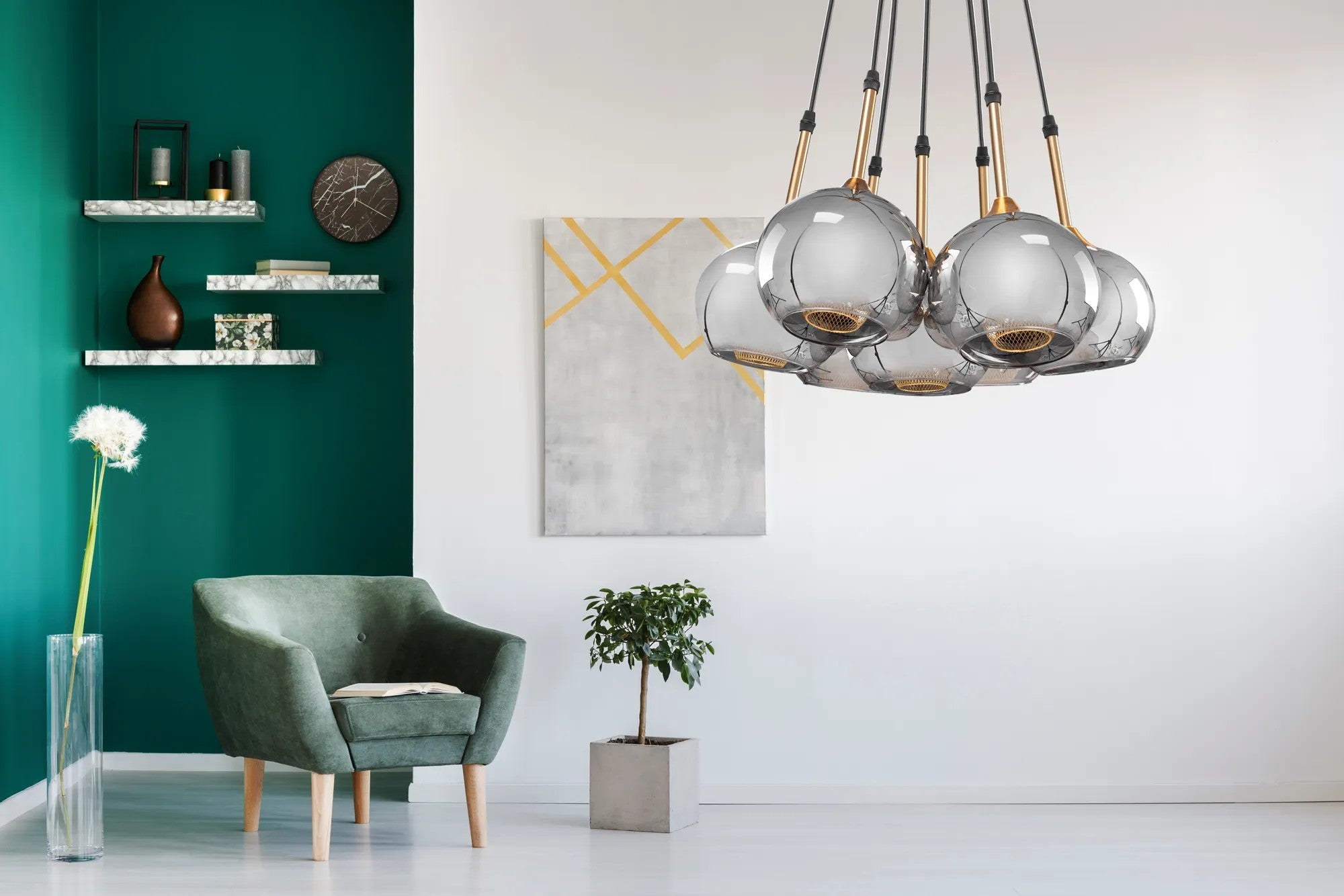 Lampa Sufitowa Wisząca Szklane Kule APP898-7CP 3