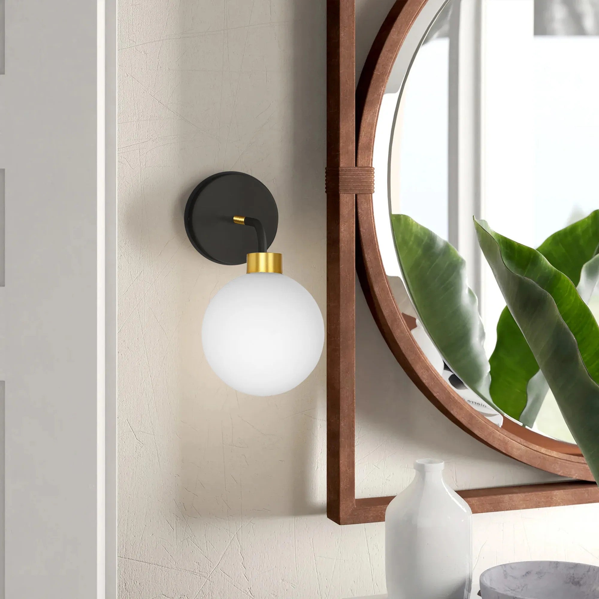 LAMPA ŚCIENNA KINKIET APP1301-1W Czarno Złota 3