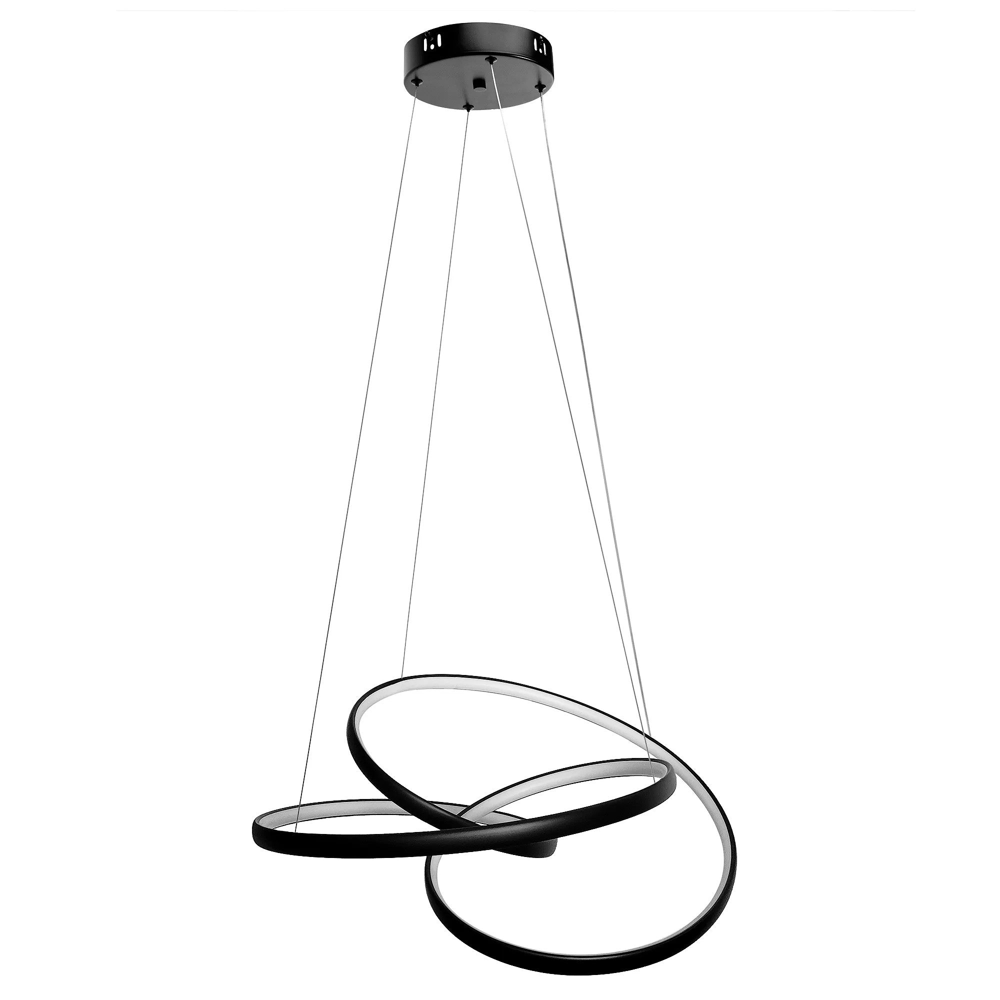 LAMPA SUFITOWA WISZĄCA LED G006-CP Czarna + PILOT 3