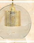 Lampa wisząca szklana loft APP554-1CP 20cm Złota