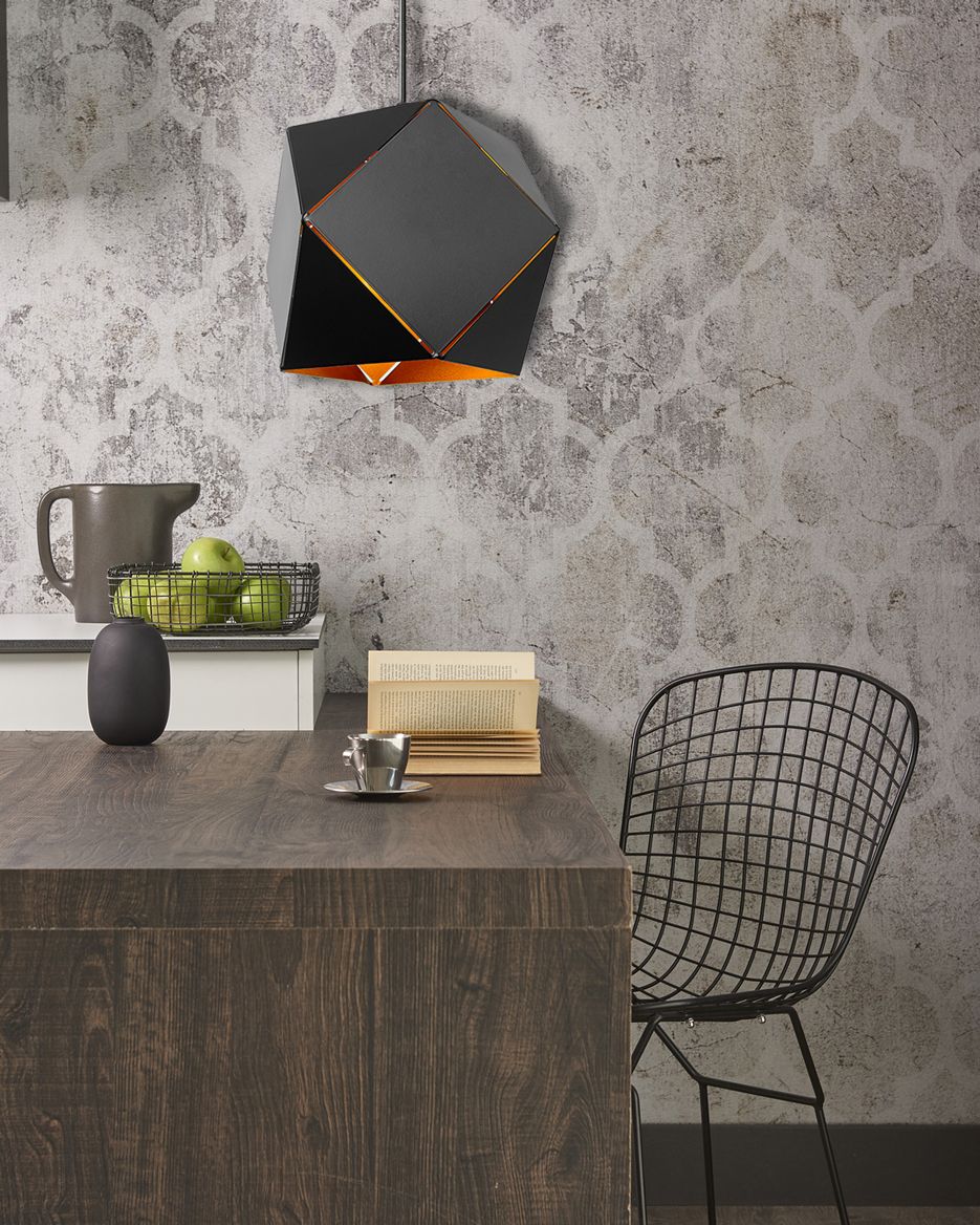 Lampa Wisząca Sufitowa Geometryczna App287-1cp Czarna