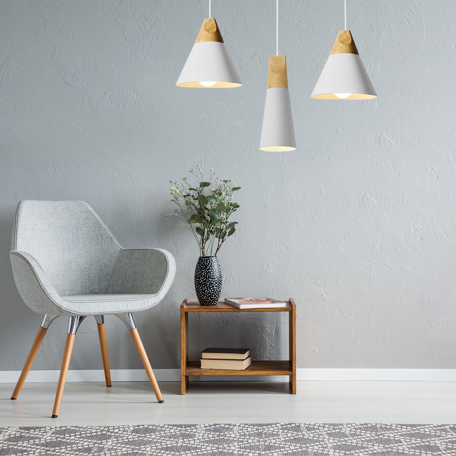 Lampa sufitowa SCANDI SET CPR Biała