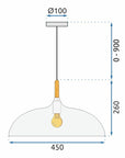 Lampa sufitowa ANZO APP180-1CP Biała