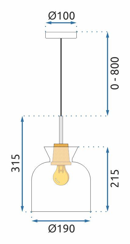 Lampa Wisząca APP1182-1CP A