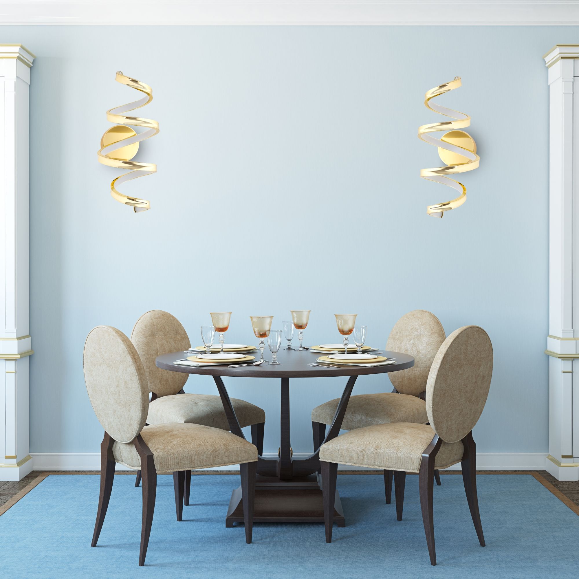 Lampa Ścienna Kinkiet Led Spring App827-w Złota