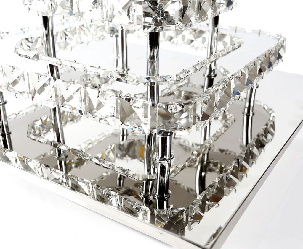 Lampa Sufitowa Kryształowa Plafon LED 24W Kwadratowa APP409-C APP410-C