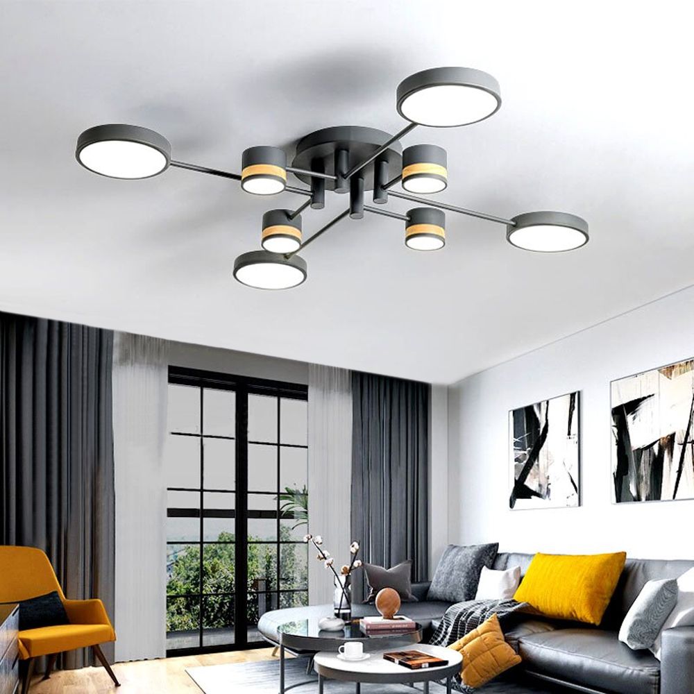 Lampa Sufitowa APP528-8C Szara 4