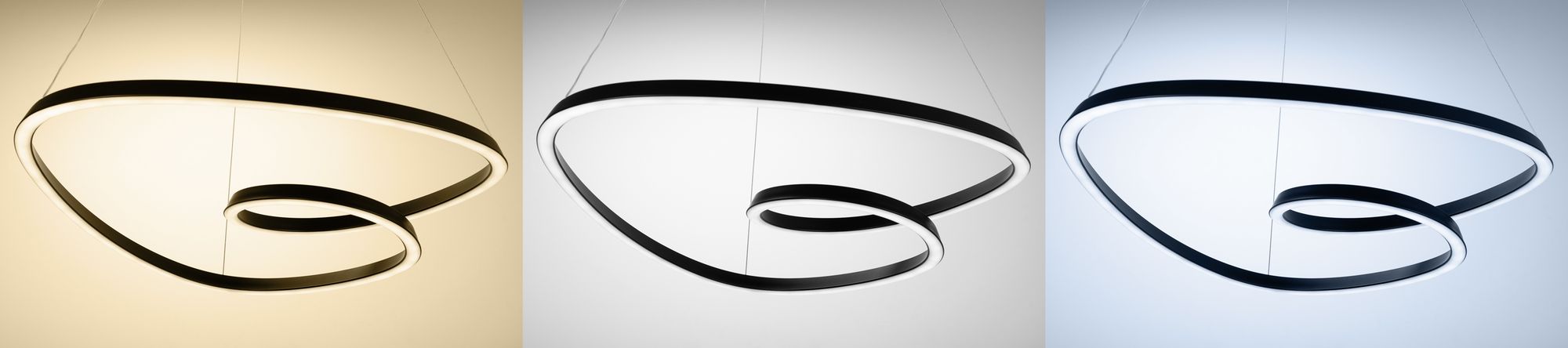 Lampa Sufitowa Wisząca Loop LED + Pilot APP796-cp Czarna