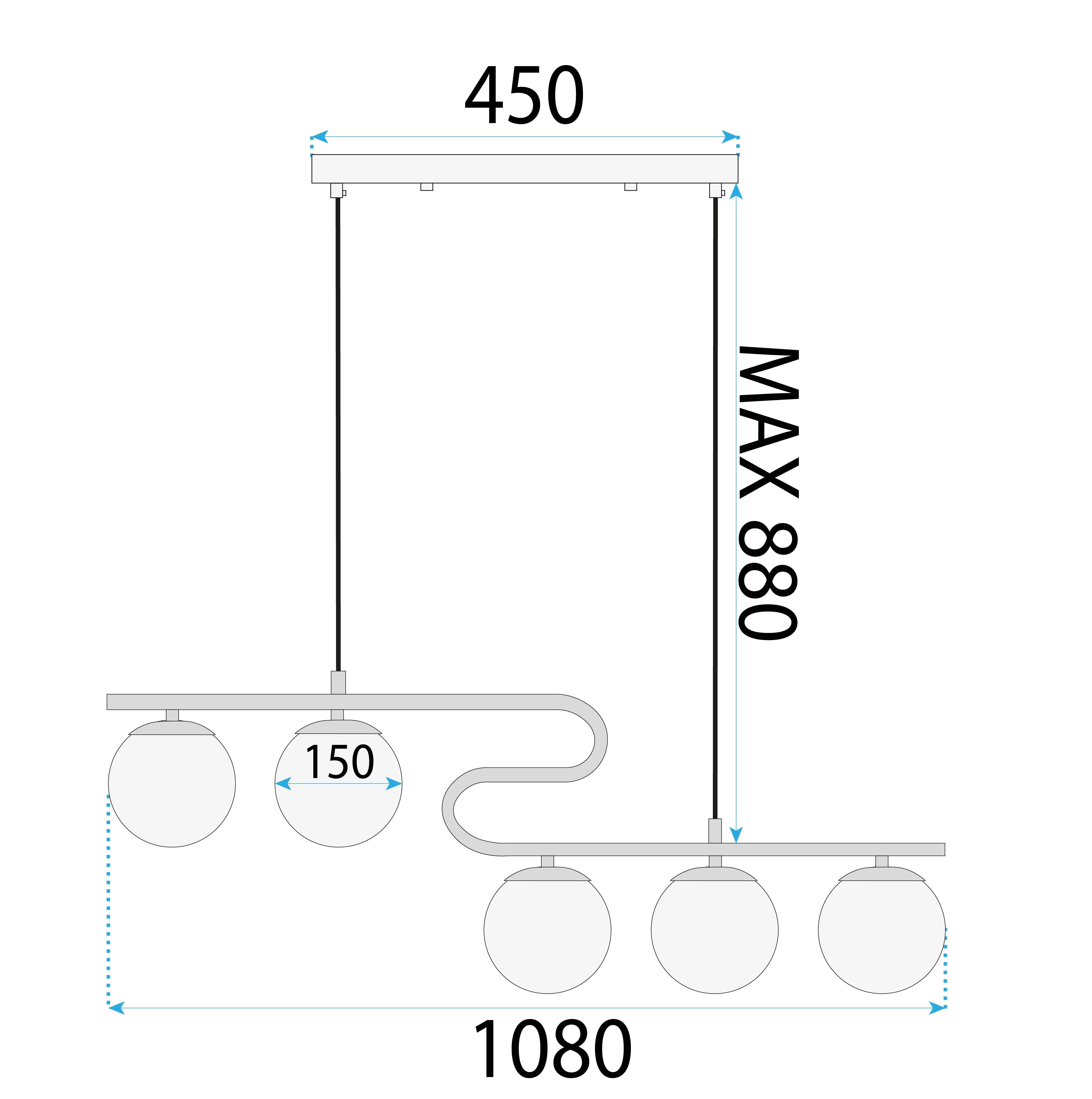 Lampa Sufitowa Wisząca Gold APP1599-5CP 7