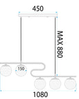 Lampa Sufitowa Wisząca Gold APP1599-5CP 7