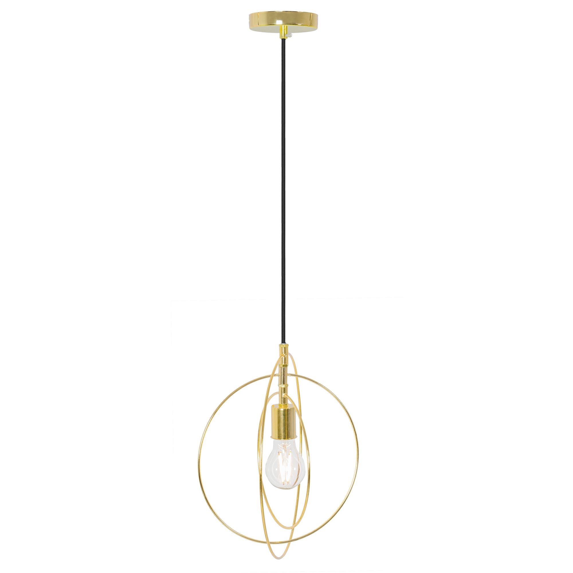 Lampa Sufitowa Metalowa Pierścieniowa APP286-1CP Złota