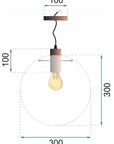 Lampa sufitowa wisząca szklana Lassi 30 cm APP308-1CP Czarna