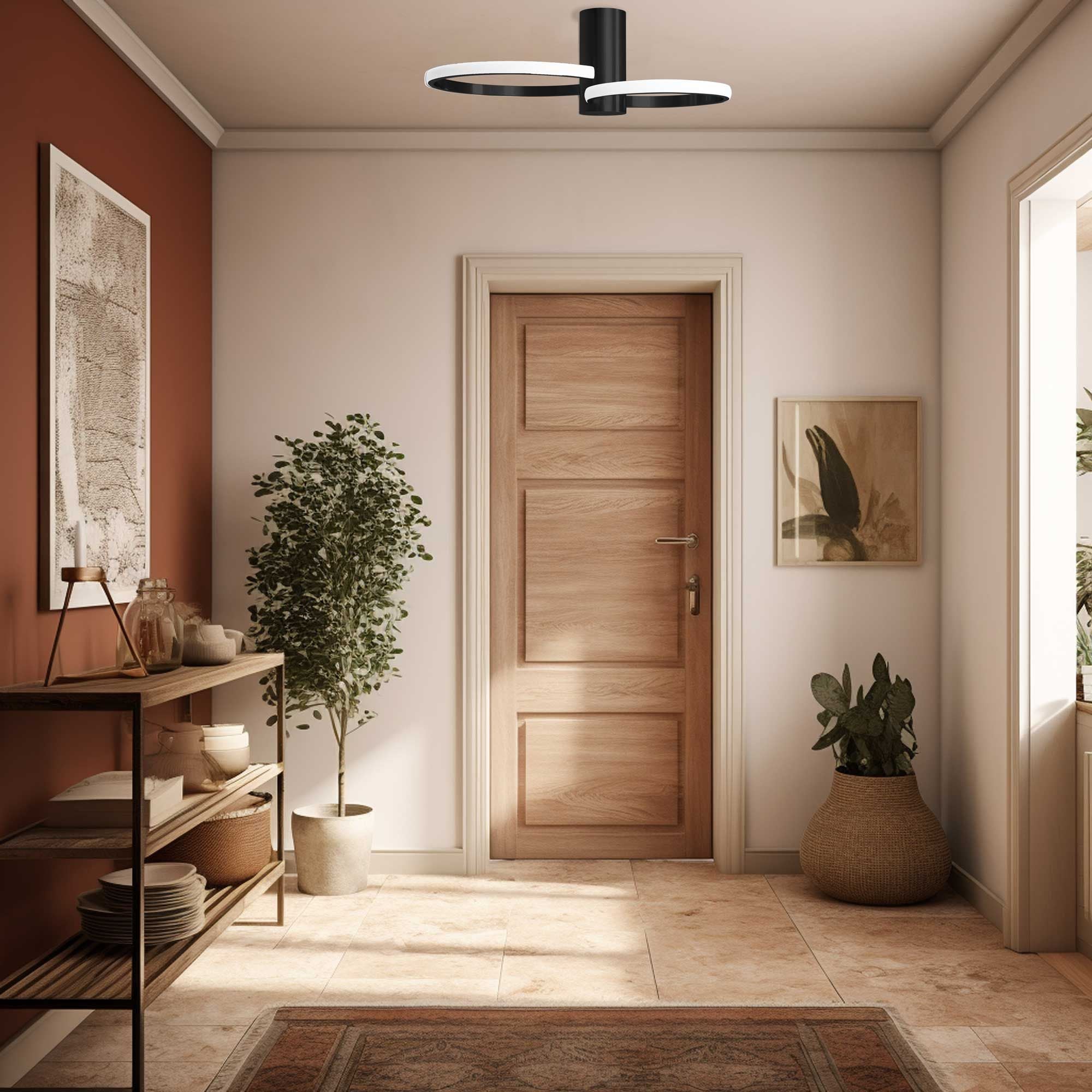 Lampa sufitowa plafon kryształowa APP1401-CW Czarna