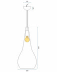 Lampa Sufitowa Wisząca Loft Metalowa  APP378-1CP Złota