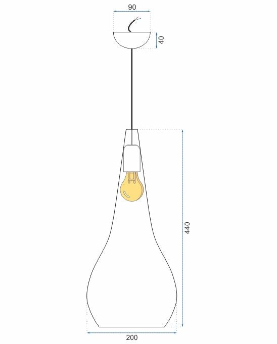 Lampa Sufitowa Wisząca Loft Metalowa  APP378-1CP Złota