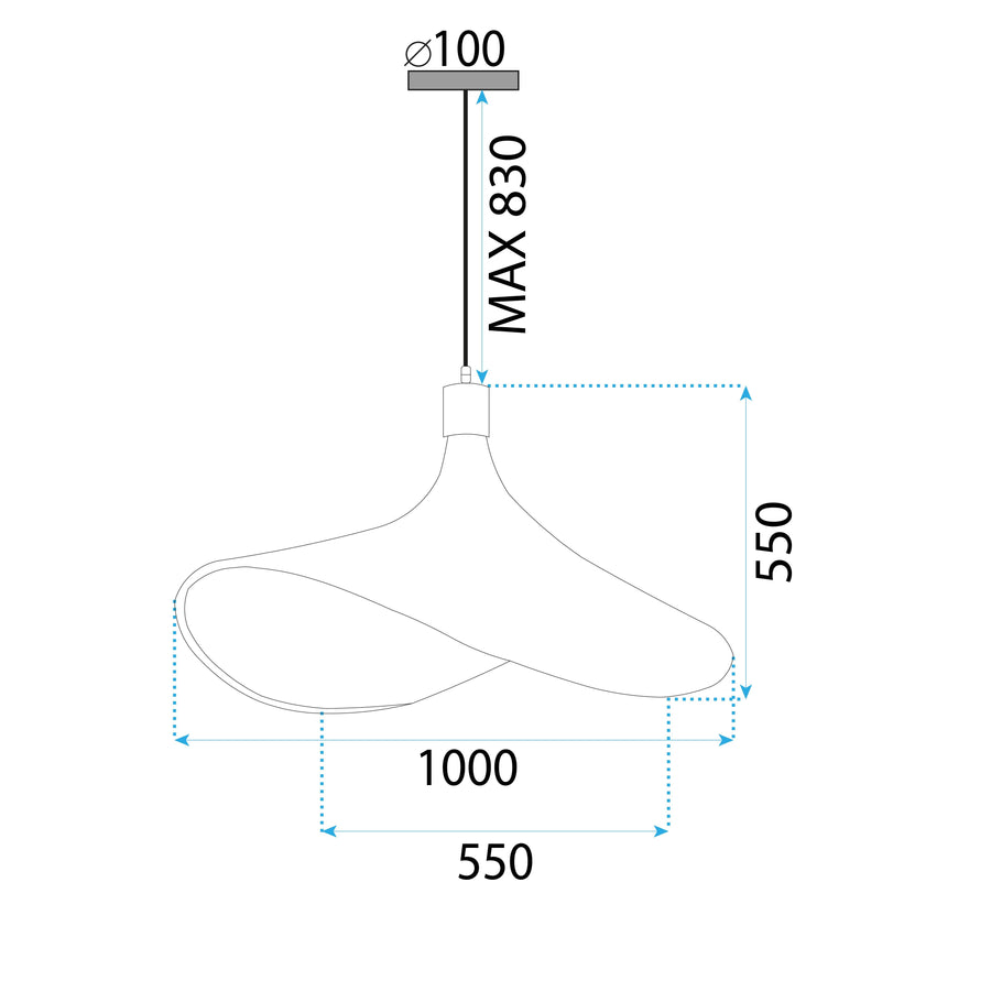 Lampa Sufitowa Wisząca Boho Duża 100cm APP1640-1CP 8