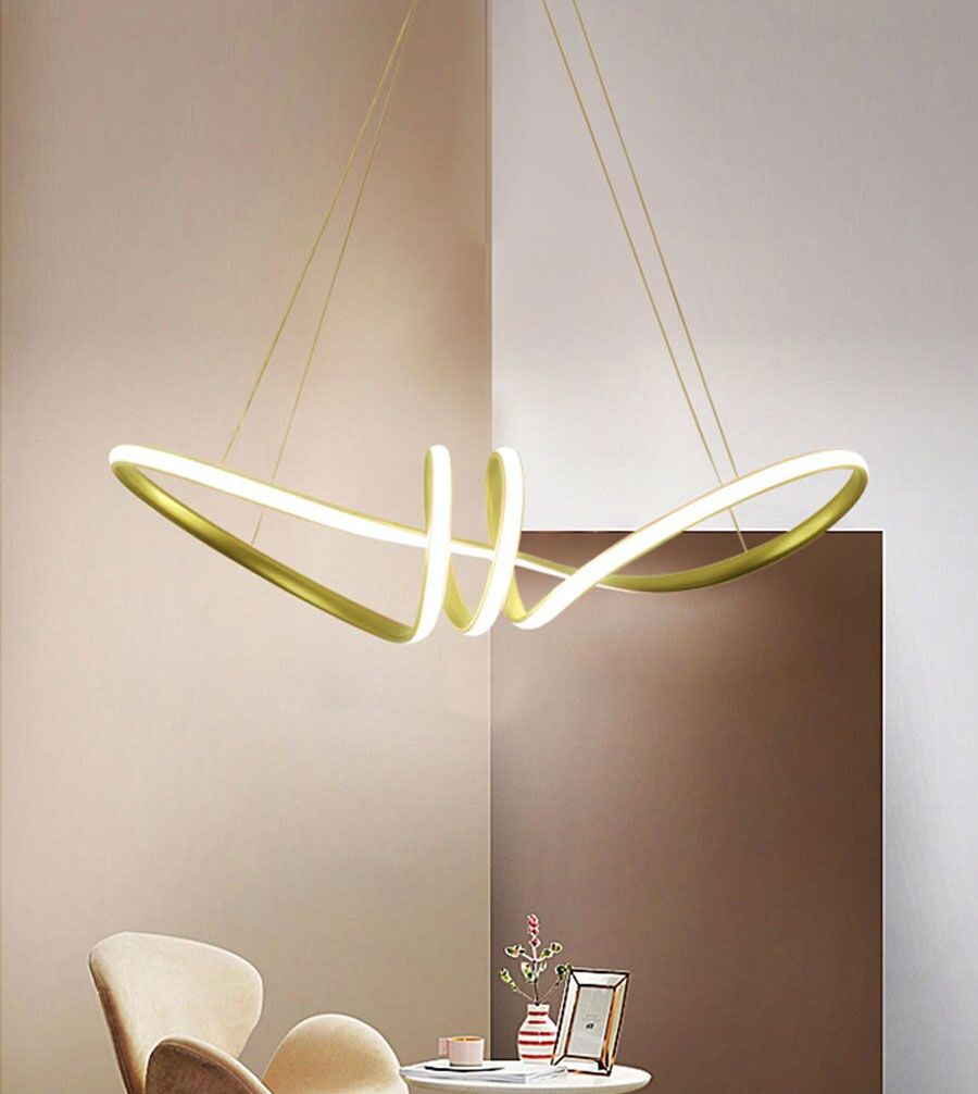 Lampa sufitowa nowoczesna LED + PILOT APP824-CP  Złota