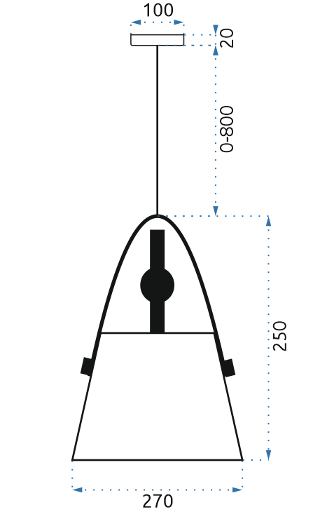 Lampa sufitowa BUFFO Szara