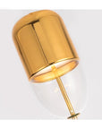 Lampa Sufitowa Wisząca Szklana Metalowa APP550-1CP Złota