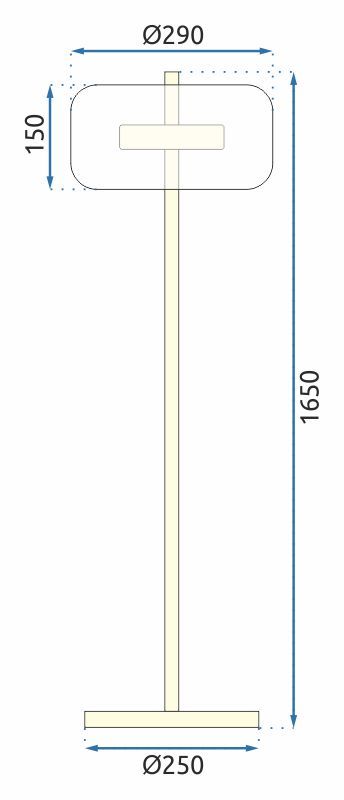 Lampa Stojąca Podłogowa LED APP749-1F Złota