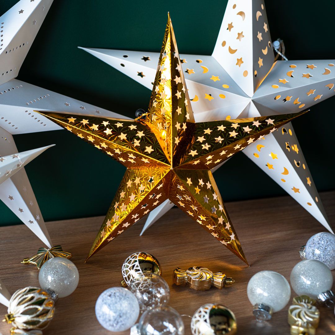 Papierowa gwiazda podświetlana LED SY-001 60cm