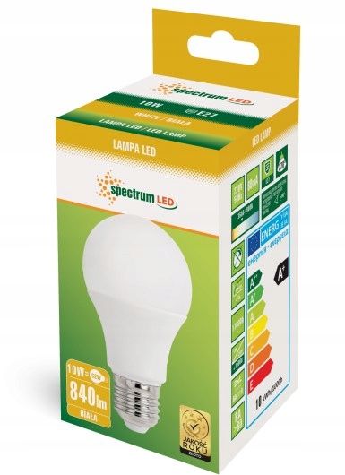 Żarówka LED Neutralna E-27 230V 10W woj+13898