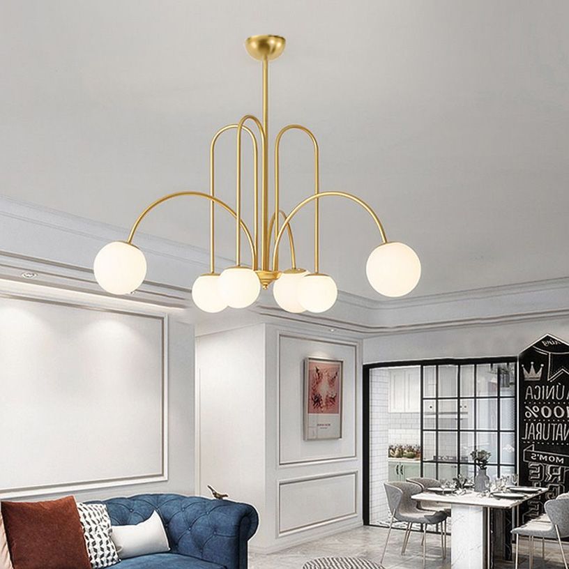 Lampa Sufitowa Wisząca Złota APP1584-6CP 7