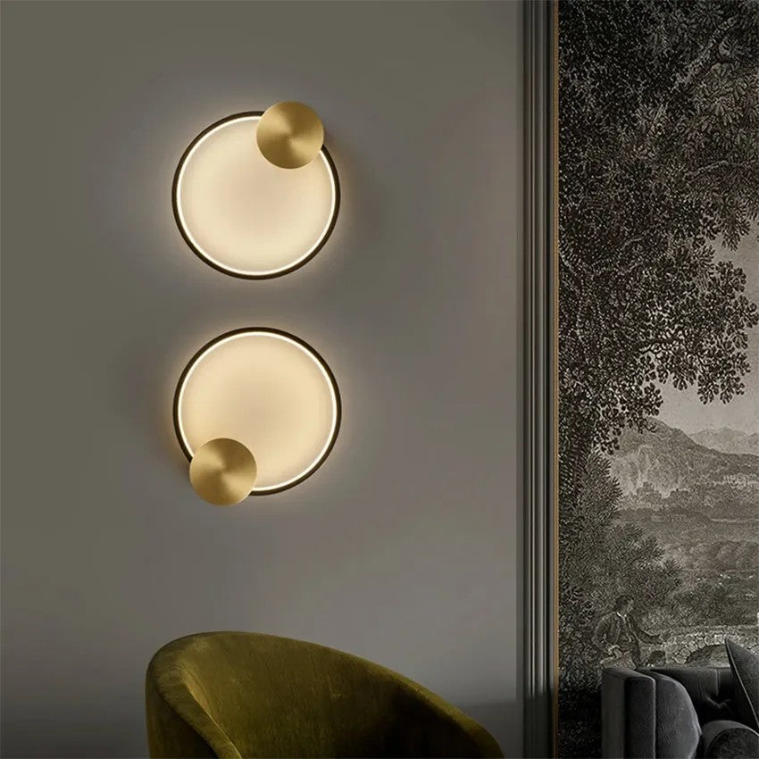 LAMPA ŚCIENNA KINKIET LED APP1385-CW OLD GOLD 30cm 4