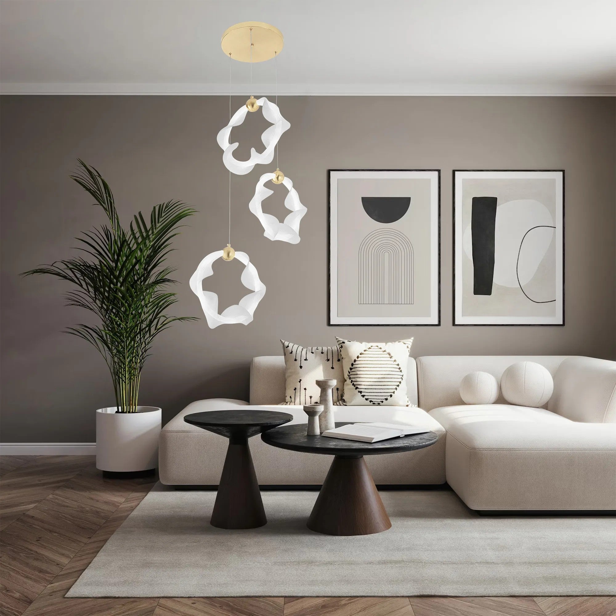 LAMPA WISZĄCA LED G012-3CPR ZŁOTA 4