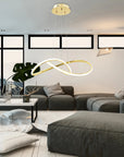 Lampa Sufitowa Wisząca Ring Nowoczesna LED + Pilot APP394-CP Złota 4