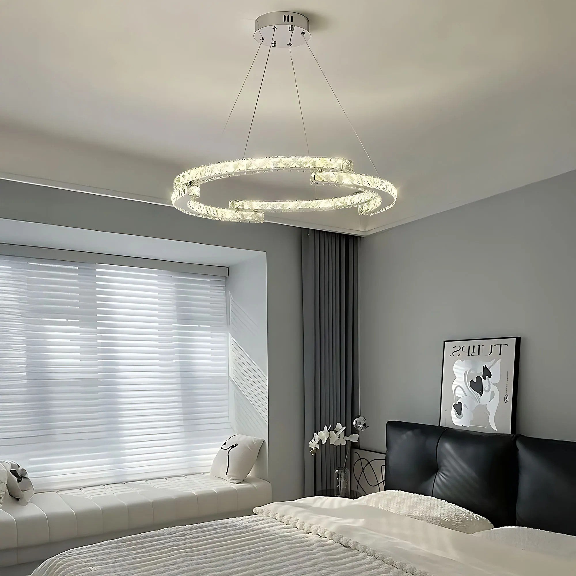 LAMPA SUFITOWA WISZĄCA LED APP1770-CP CHROM 60cm 4