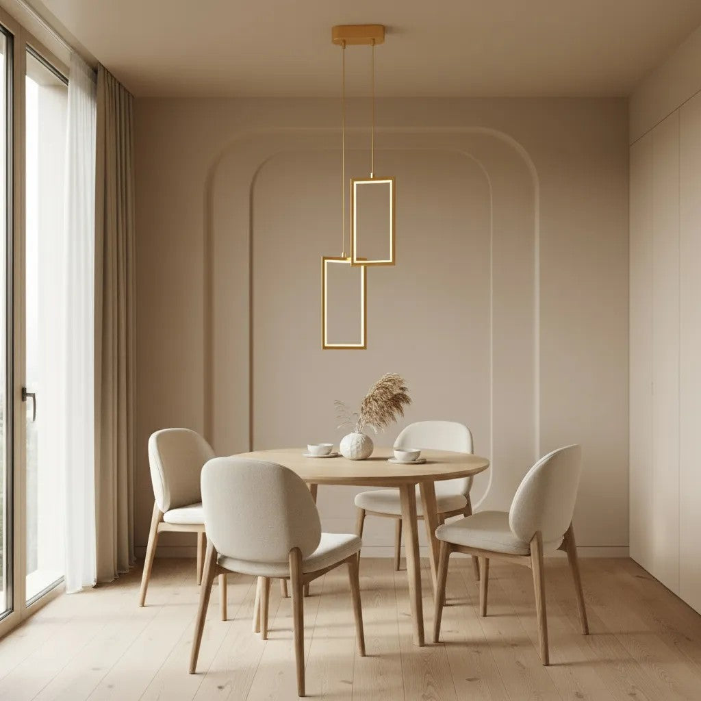 LAMPA SUFITOWA WISZĄCA LED LHJ086-2CP ZŁOTA 4
