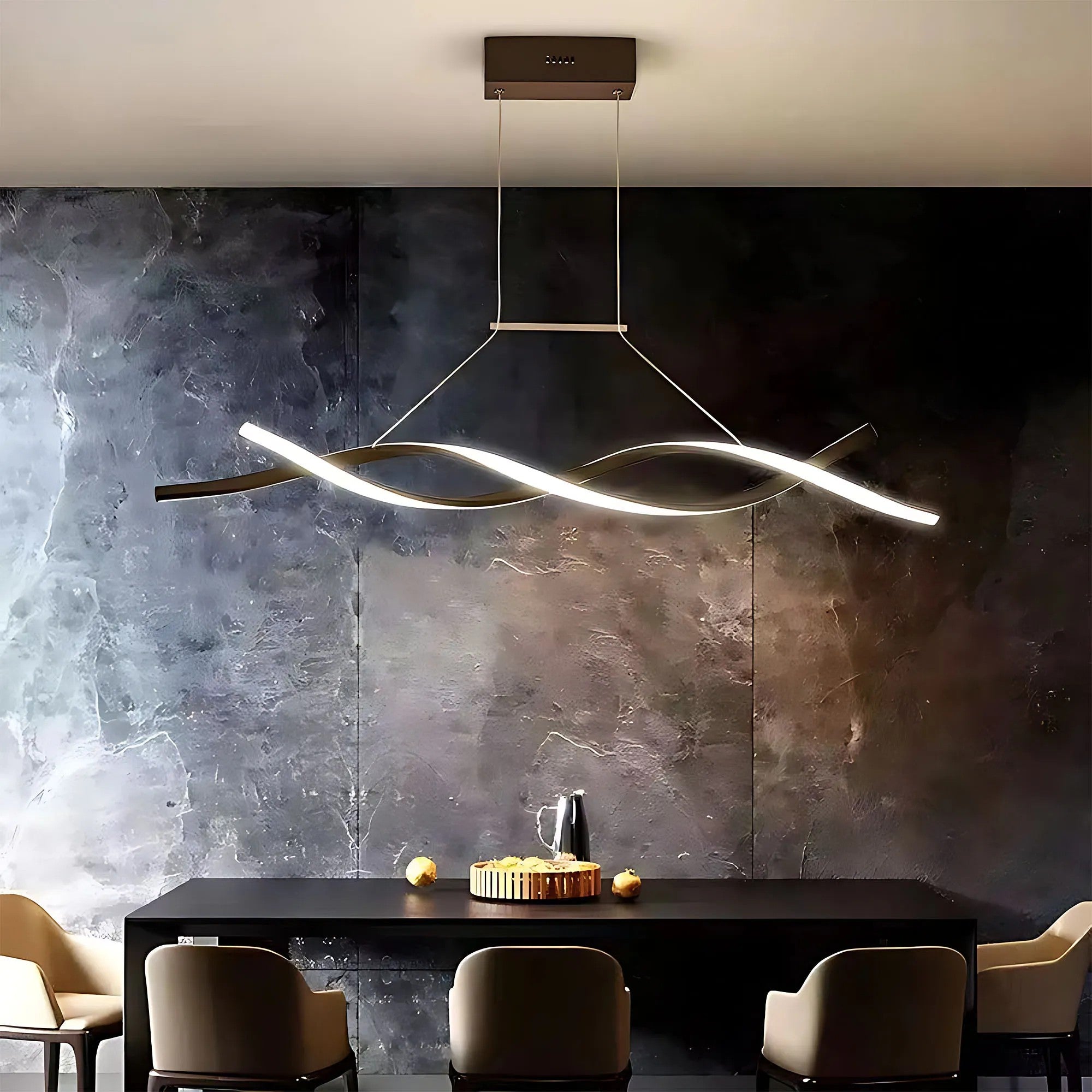 LAMPA SUFITOWA WISZĄCA LED LHJ020-CP CZARNA 4
