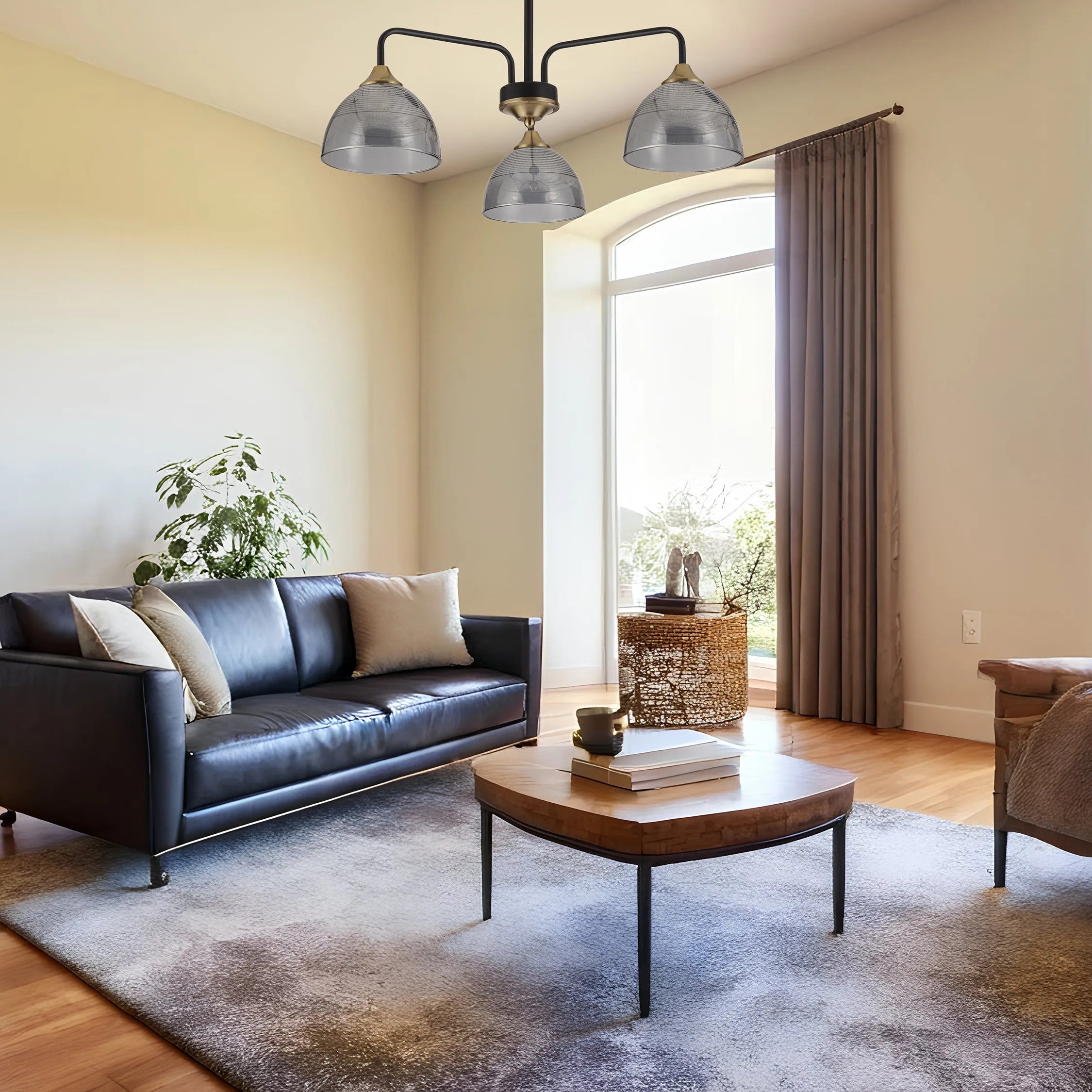 LAMPA SUFITOWA WISZĄCA G084-3C BLACK GREY 4