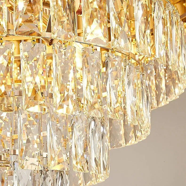 Lampa Wisząca Z Kryształami G061-CP 80CM ZŁOTA 4
