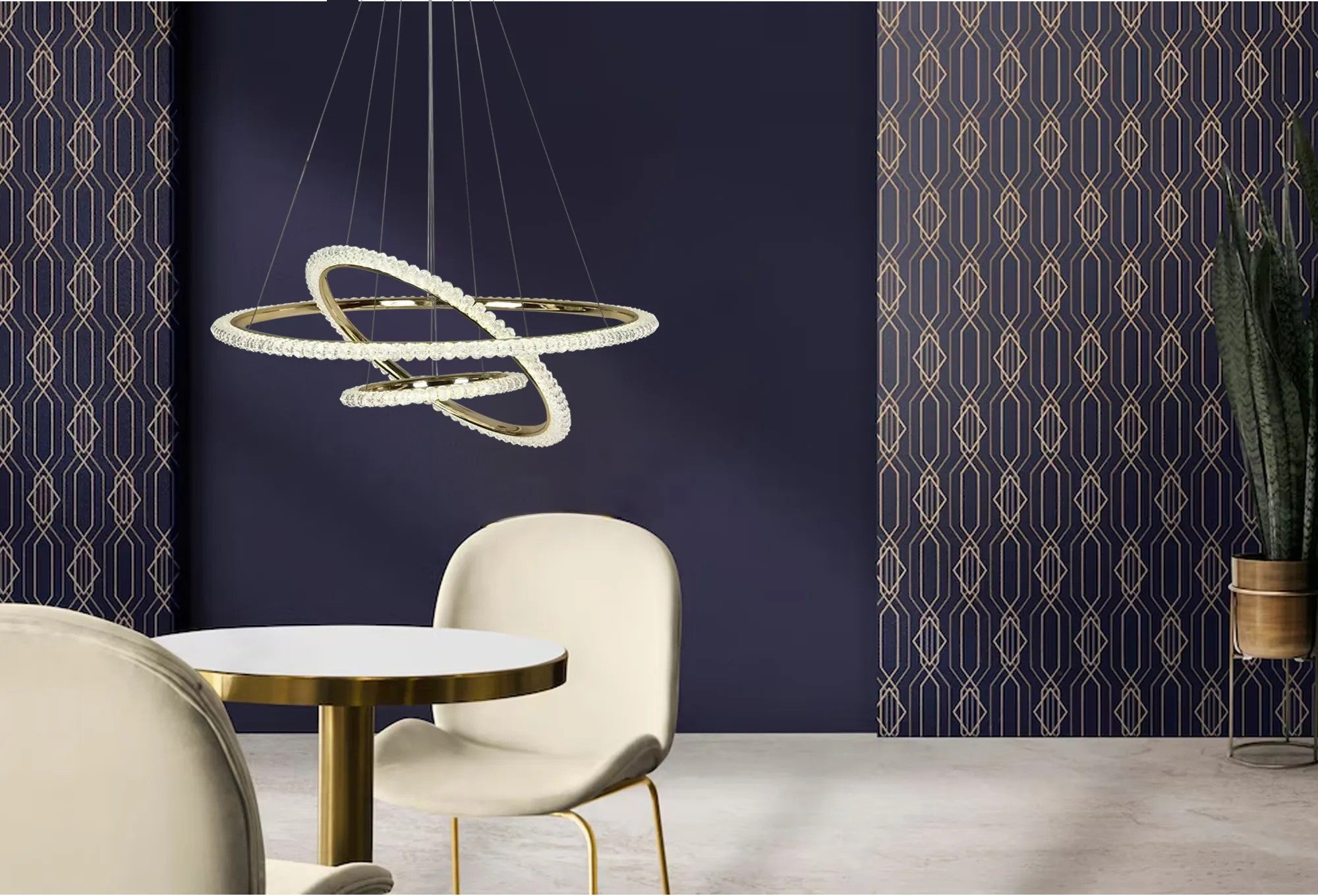 LAMPA WISZĄCA LED G036-CP ZŁOTA 4