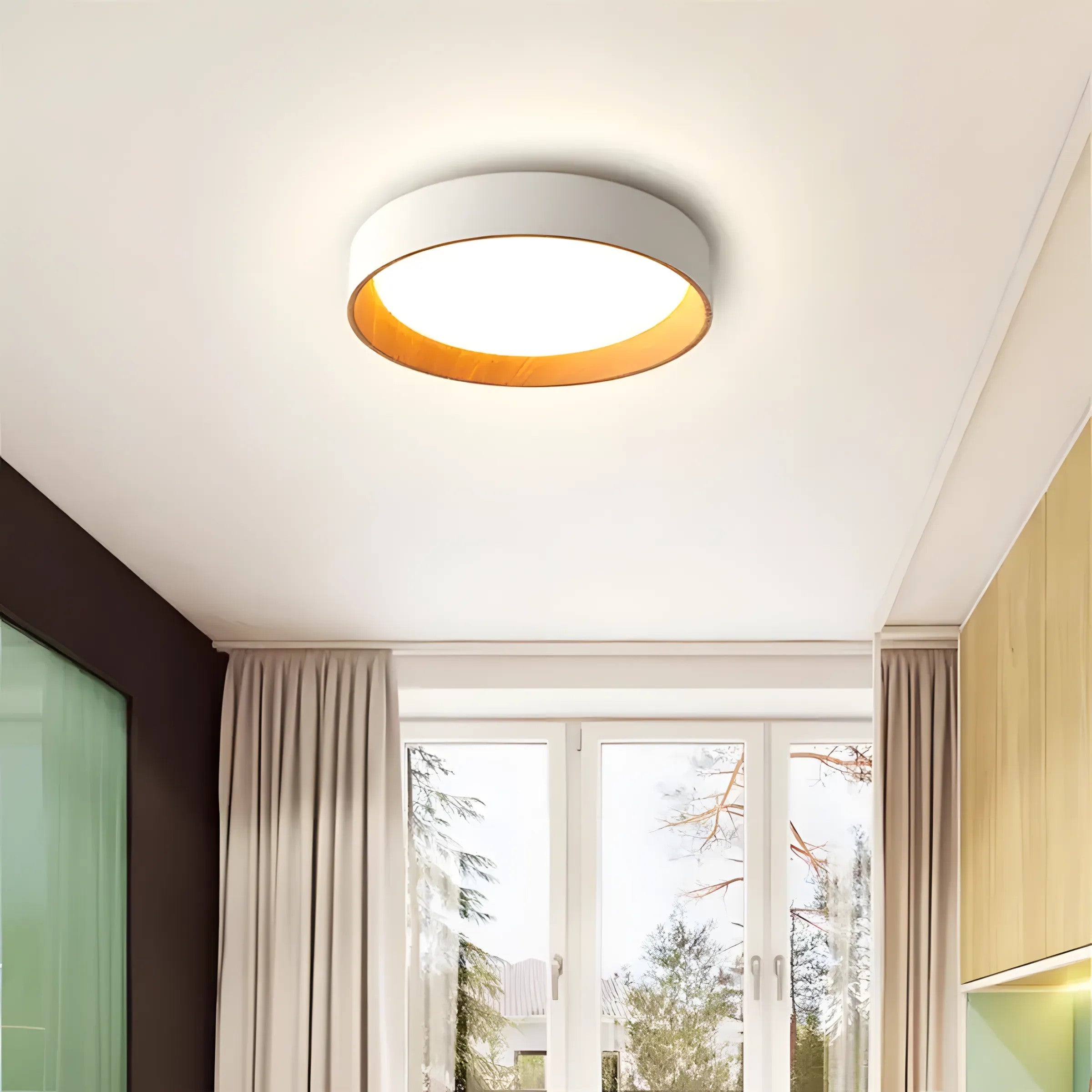 Lampa Sufitowa Plafon G115-C 40CM WOOD 4