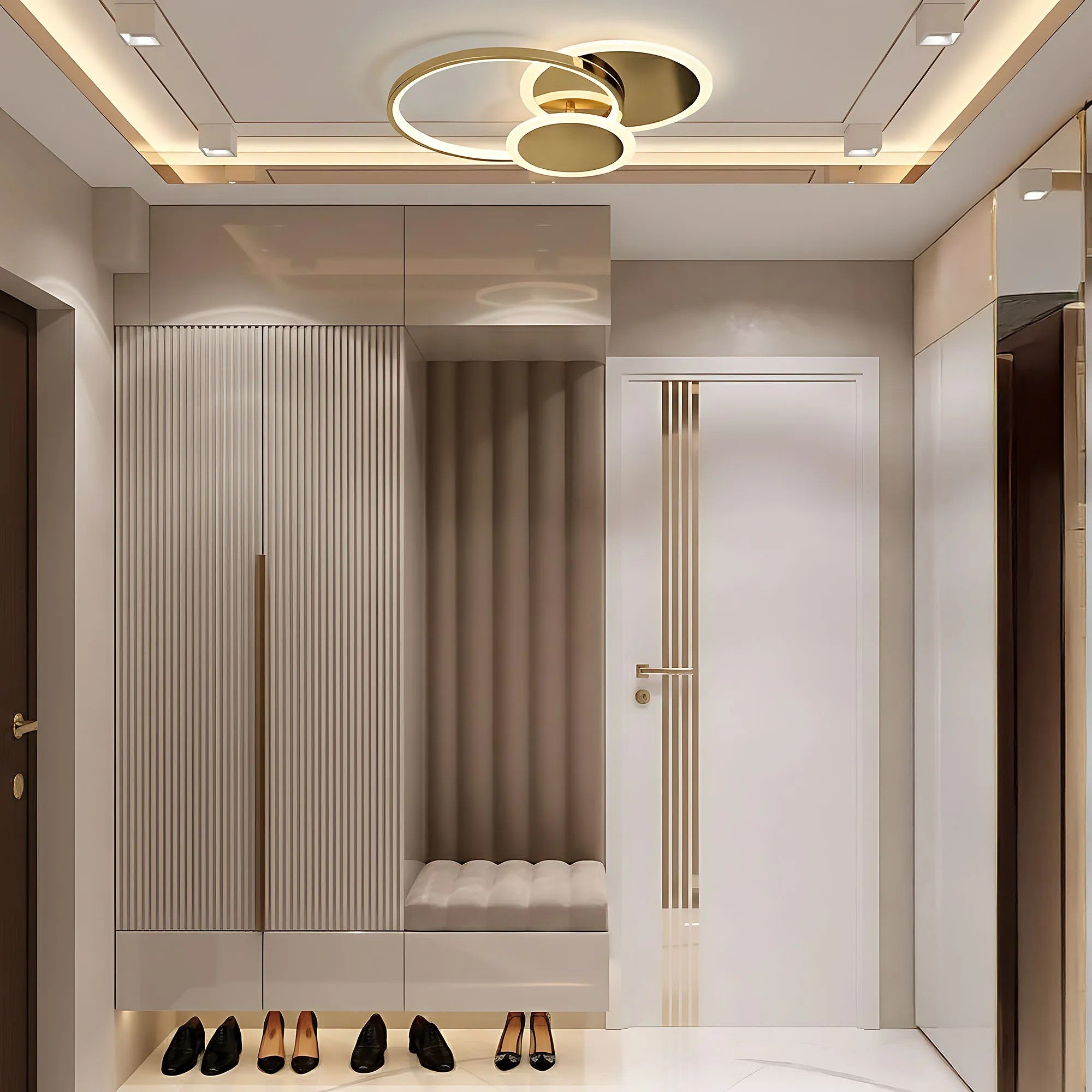 Lampa Sufitowa APP1710-C Plafon LED Złota + Pilot 4