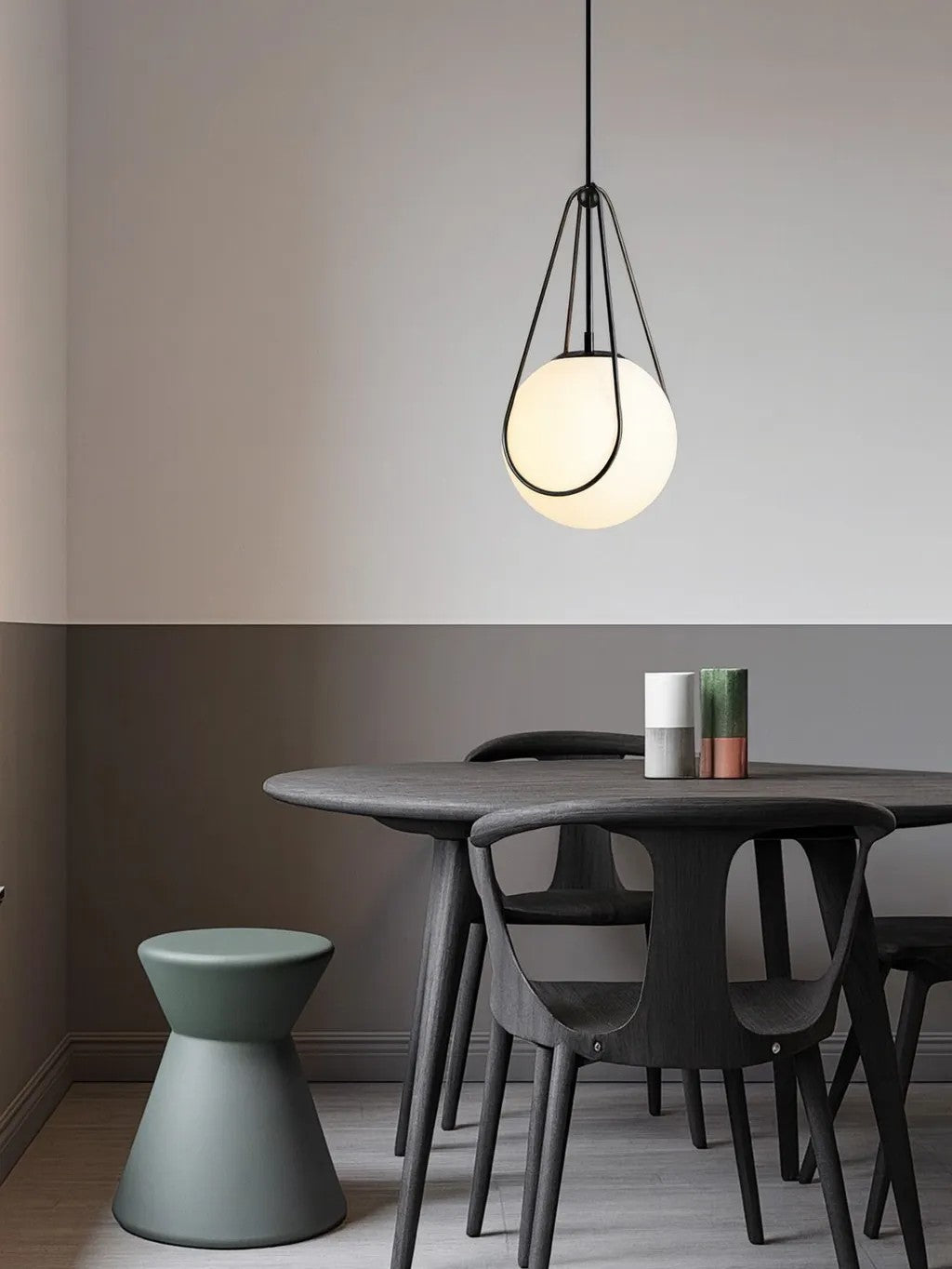 LAMPA SUFITOWA WISZĄCA APP1792-1CP 20cm Czarna 4