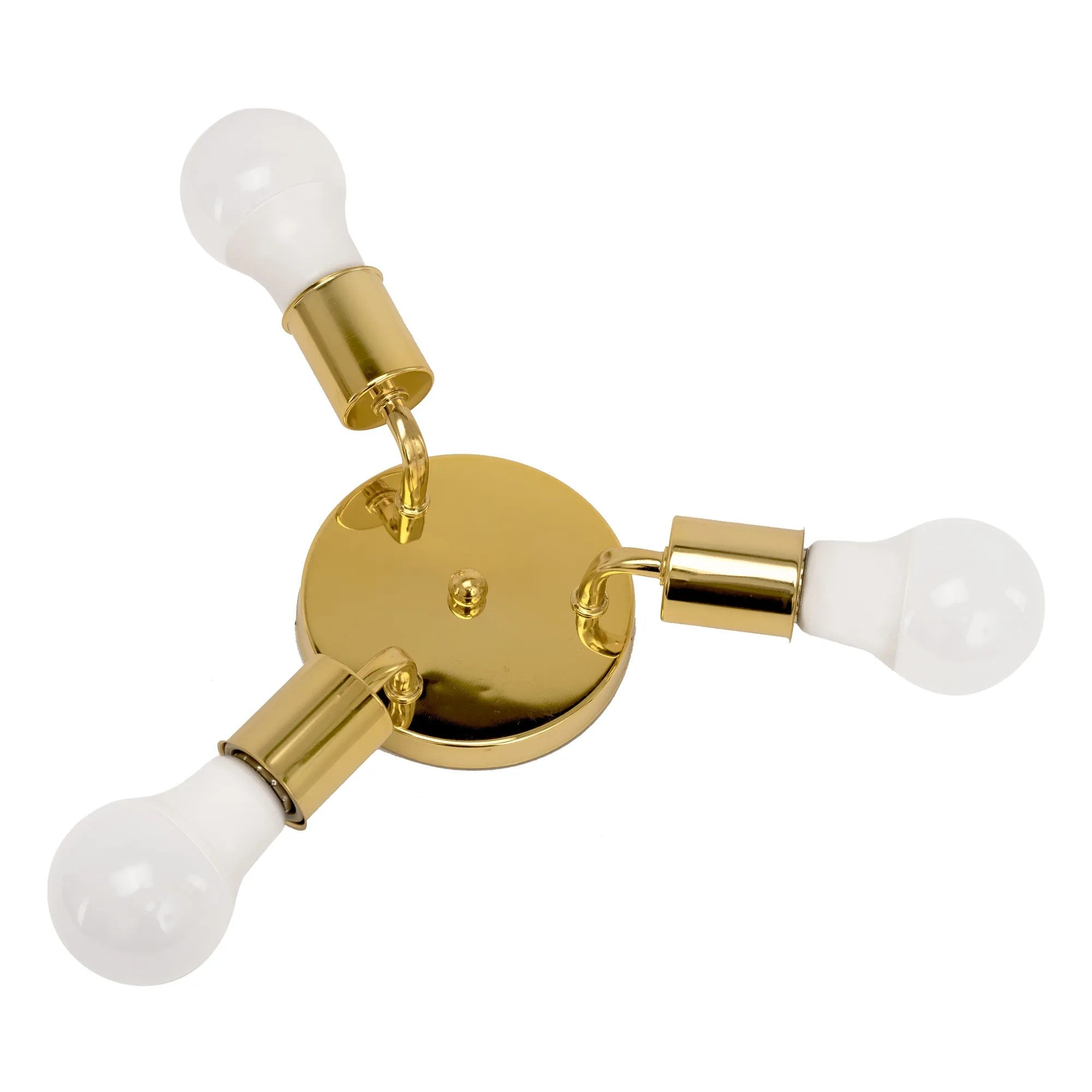 Lampa Sufitowa Potrójna Plafon Metalowa APP704-3C Złota 4