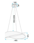LAMPA SUFITOWA WISZĄCA G136-CP 50cm Złota 4