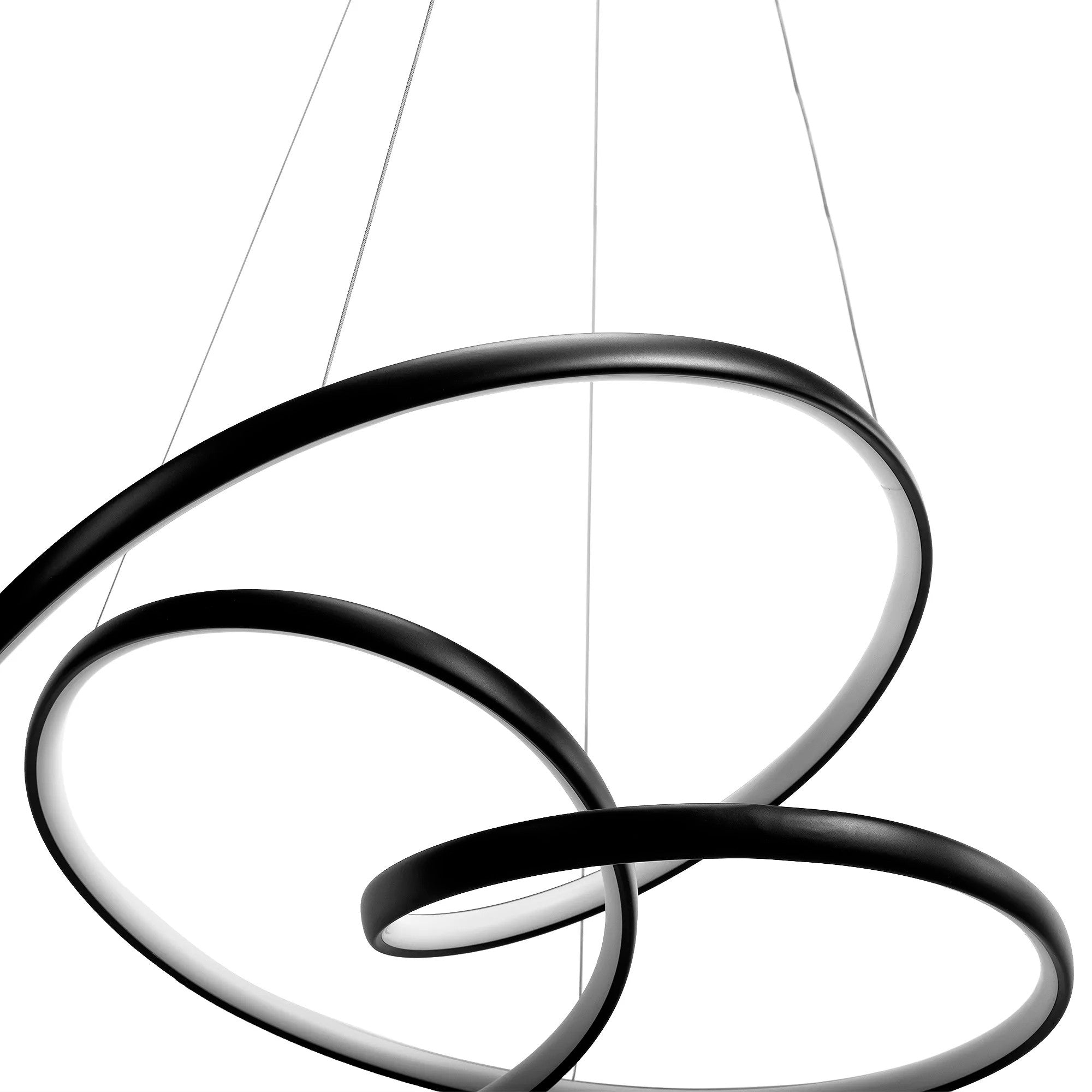 LAMPA SUFITOWA WISZĄCA LED G006-CP Czarna + PILOT 4