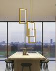 LAMPA SUFITOWA WISZĄCA LED LHJ088-3CP ZŁOTA 4
