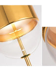 Lampa Sufitowa Wisząca Szklana Metalowa APP549-1CP Złota 4