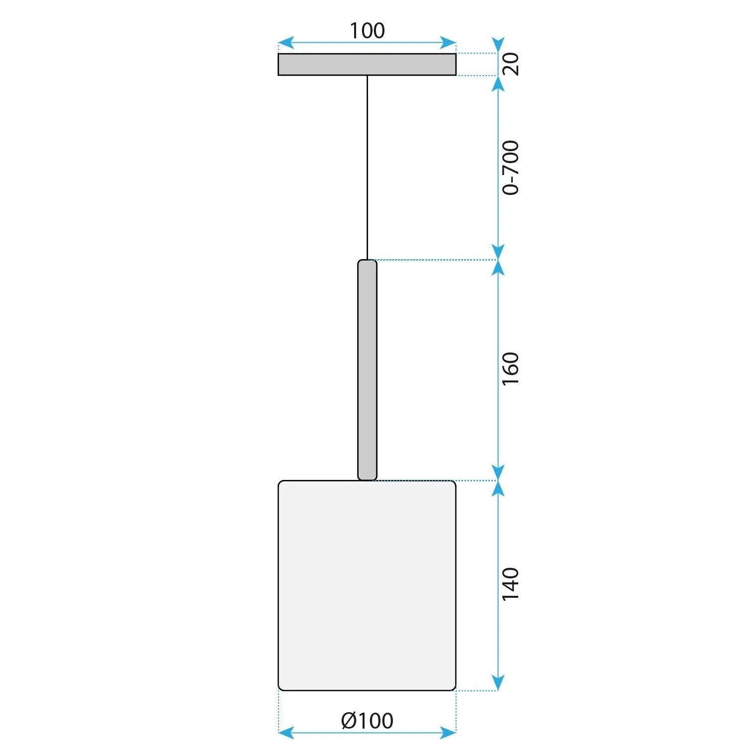 Lampa Sufitowa Wisząca Szklany Klosz APP1703-1CP GREY C 4