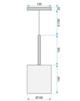Lampa Sufitowa Wisząca Szklany Klosz APP1703-1CP GREY C 4