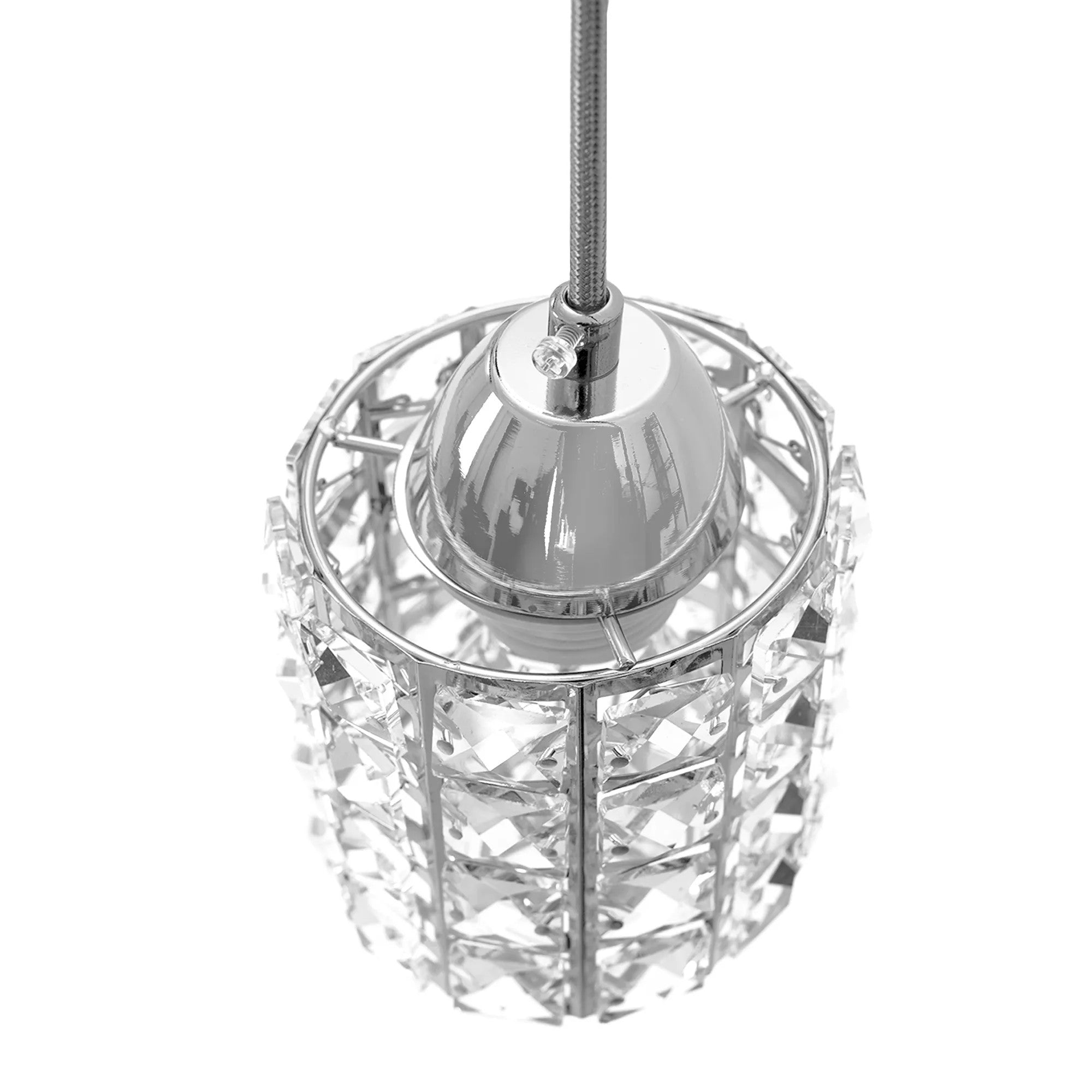 Lampa Sufitowa Kryształ APP727-1CP Srebrna 4
