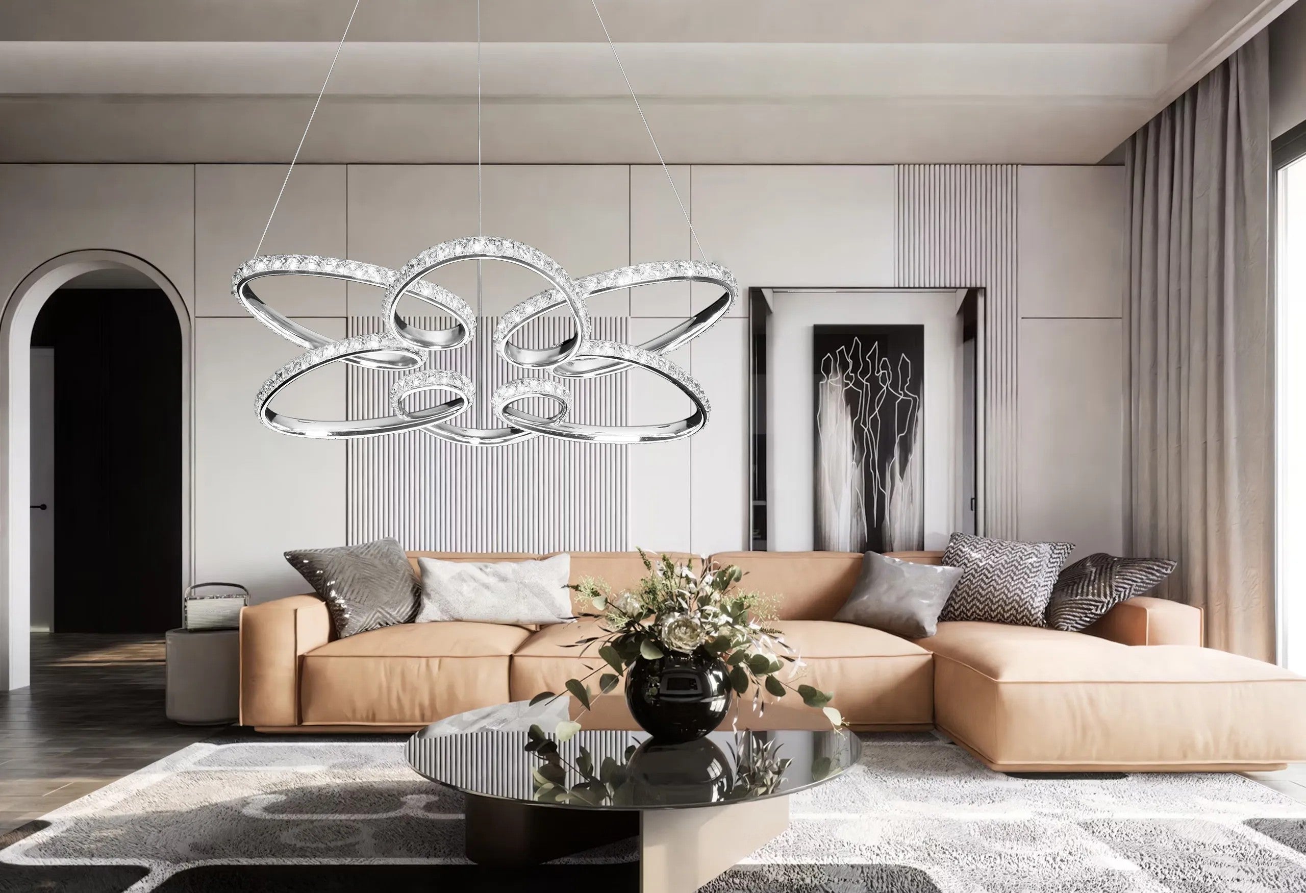 LAMPA WISZĄCA LED G002-CP CHROM 4