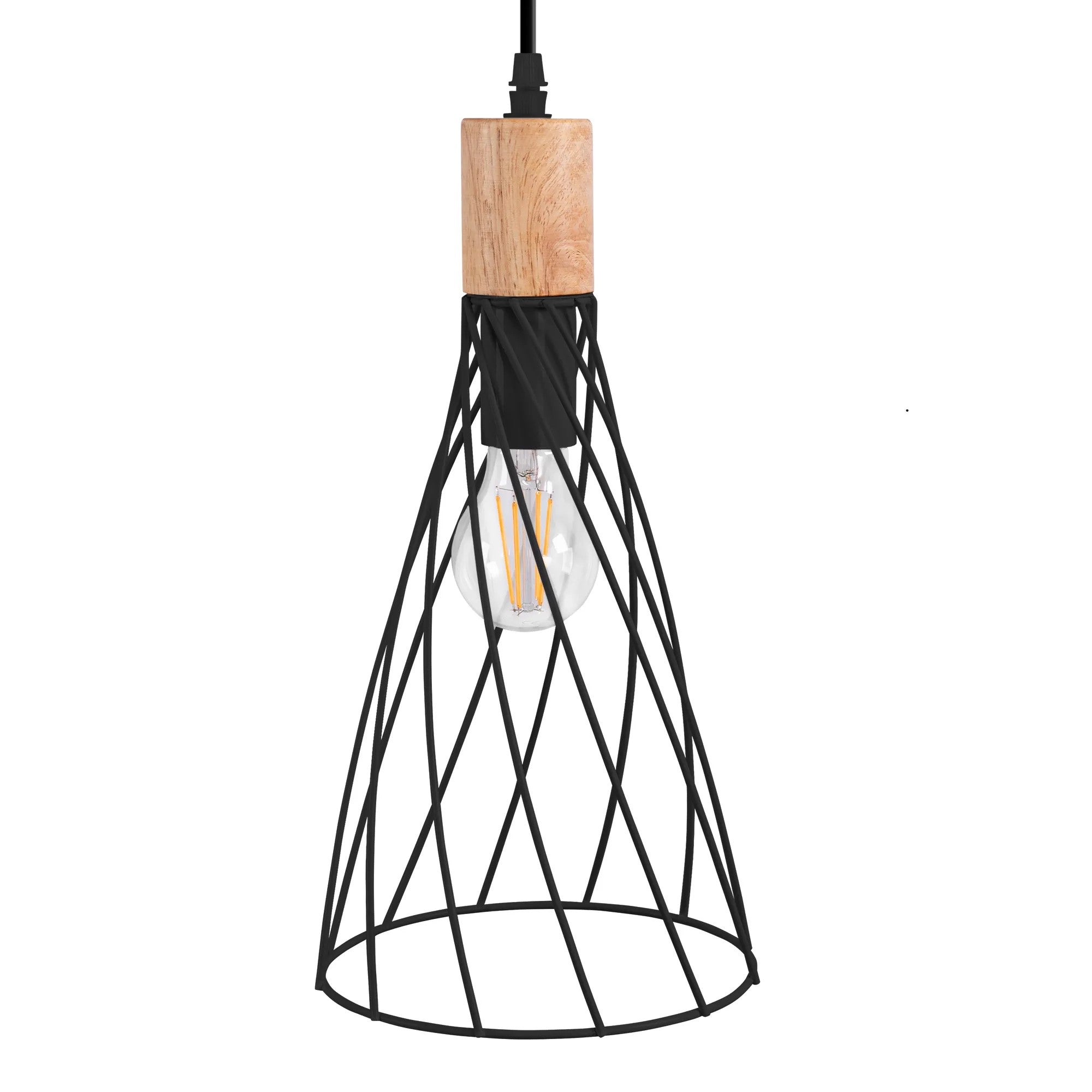 LAMPA SUFITOWA WISZĄCA APP1268-1CP Czarna 4