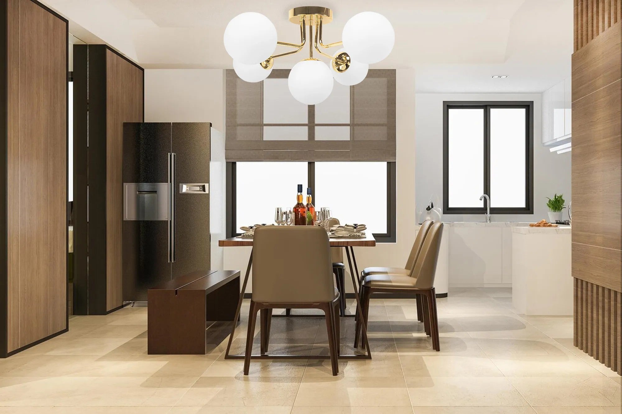 Lampa Sufitowa Złota APP1575-5C 4